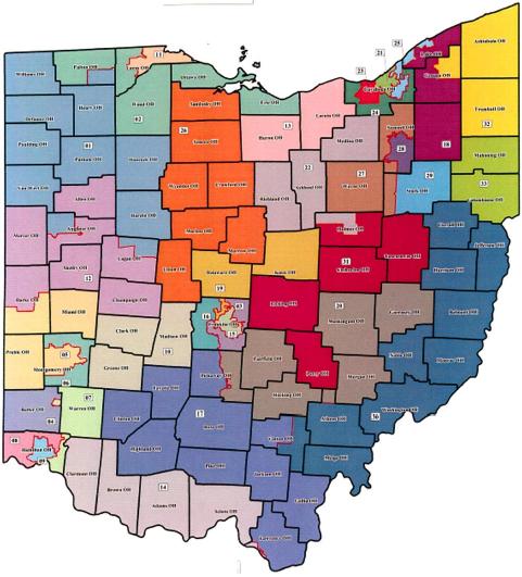Darke County Ohio House and Senate Districts